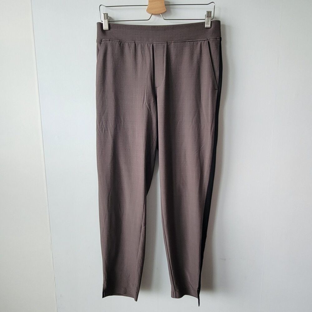 Athleta women's Brooklyn Plaid Ankle Pant size 6 Pull On Pockets mid-rise